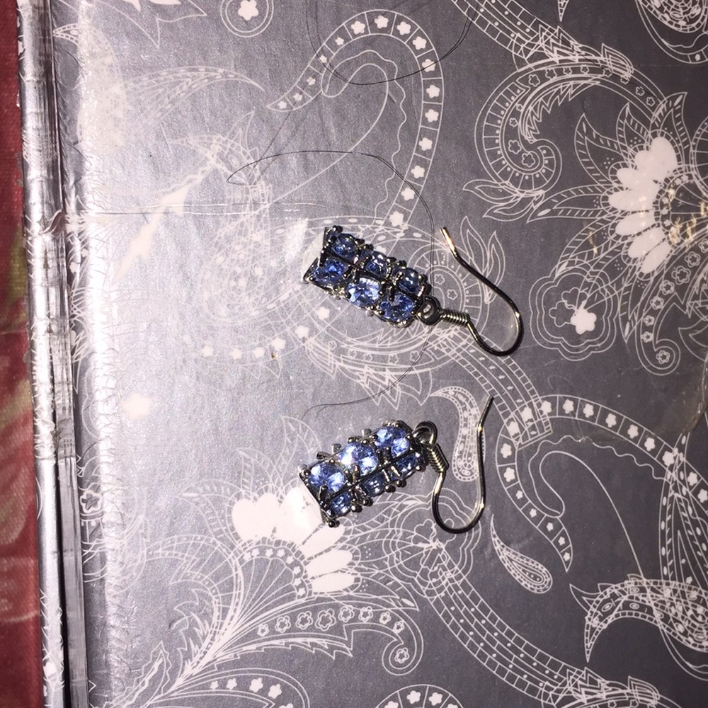 Blue diamond earrings
